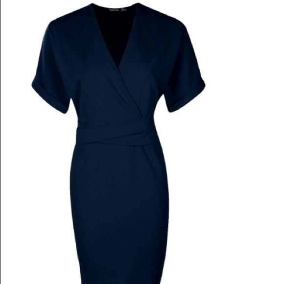 Blue wrap dress - Picture 2 of 2